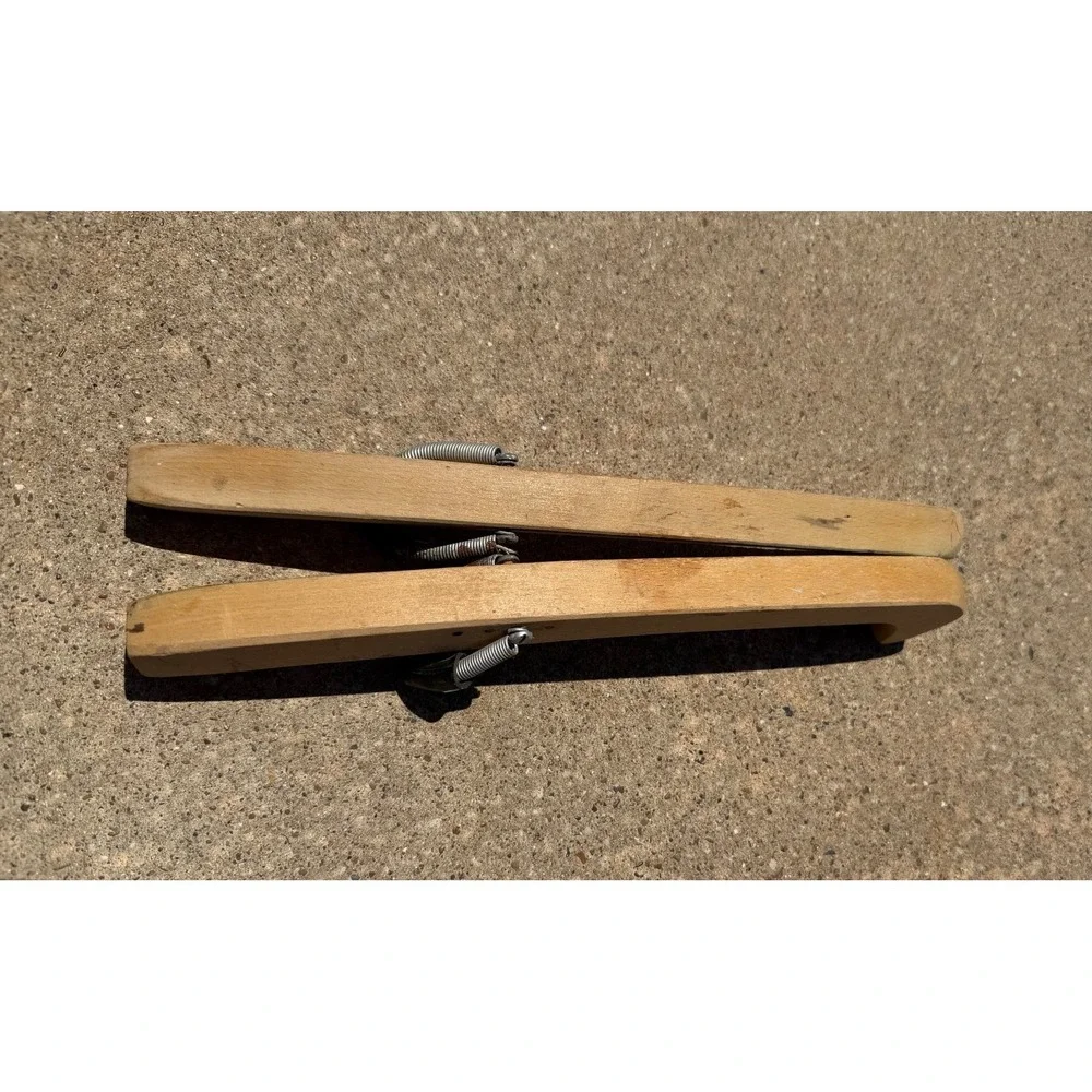 Vintage Wooden Ice Skate Blade Covers Guards. Total Length 12 in. Long - Picture 9 of 10